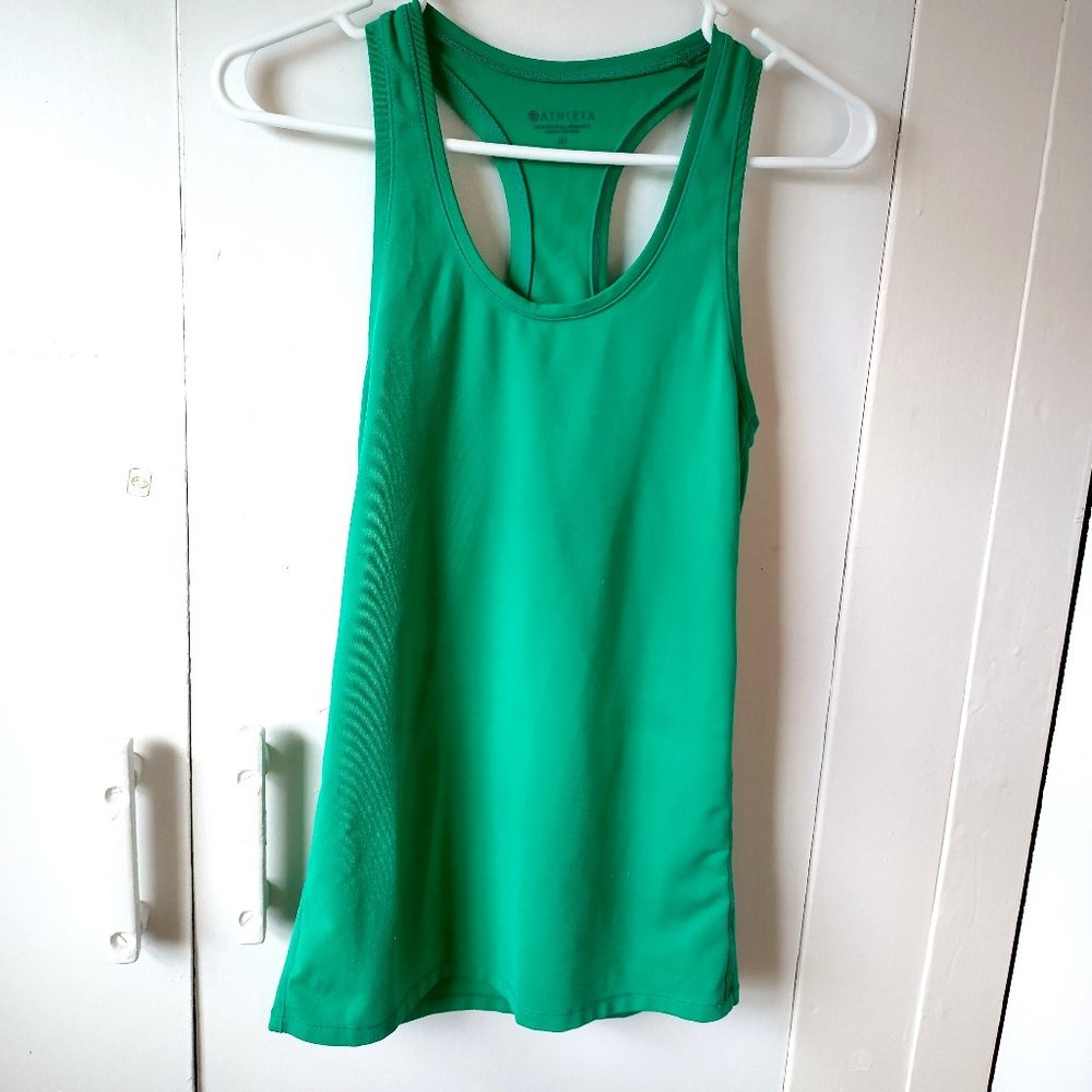 Athleta Shanti racerback tank top Green X Small